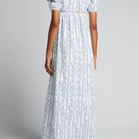 Agua by Agua Bendita Pistacho grosellas-printed poplin dress maxi floral - Picture 5 of 12